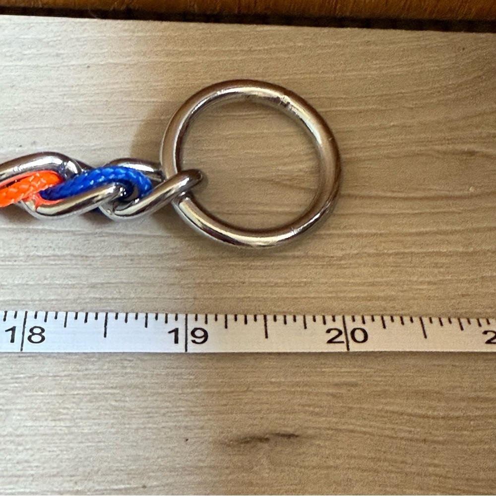 Terrain D.O.G. • Blue & Orange 3.5mm Chain Slip Collar - 20” - Picture 9 of 11